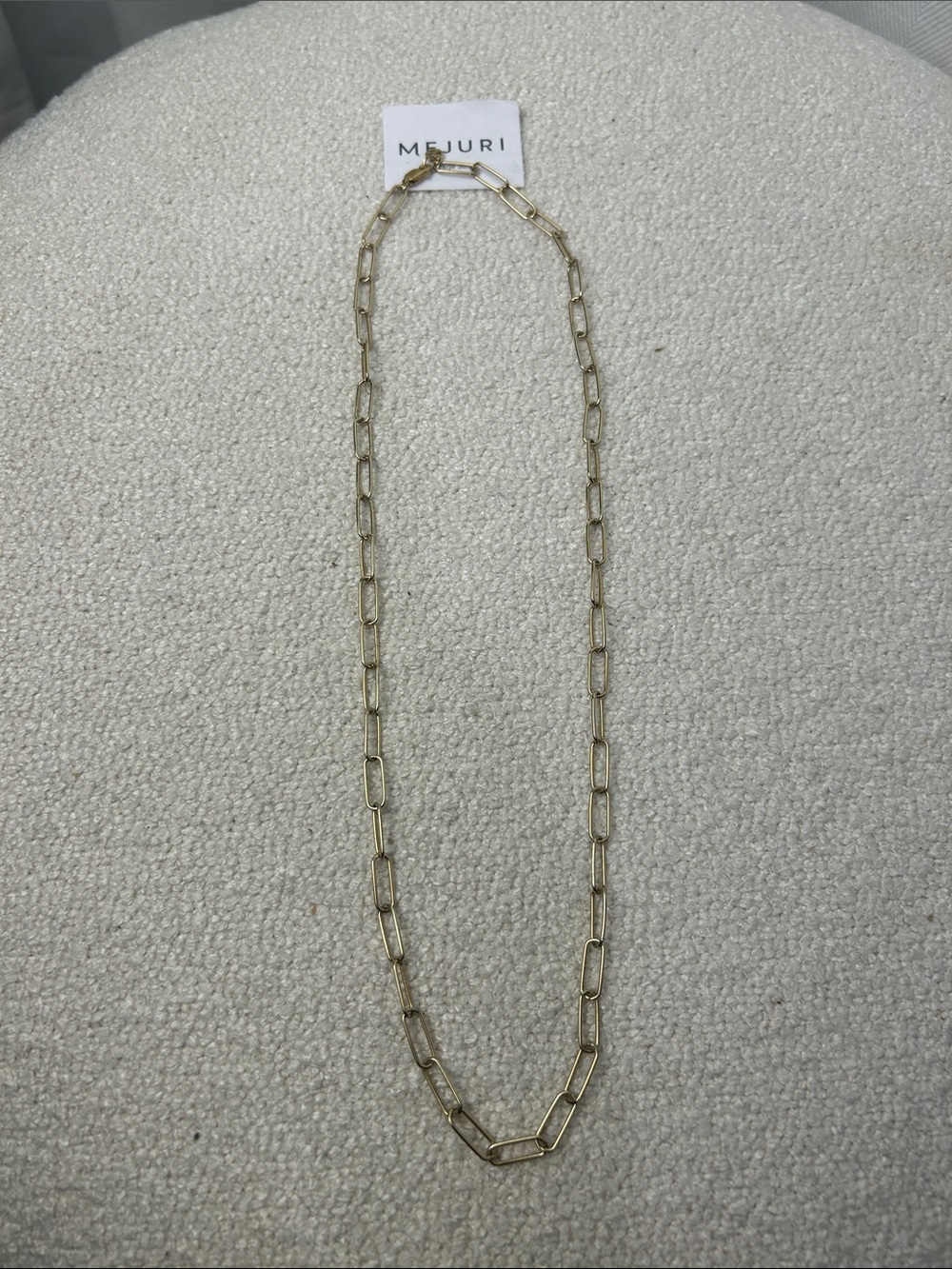 ✨✨Mejuri Gold Vermeil Paperclip Chain Necklace 22”